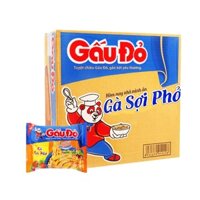 Thùng 30 gói mì gà sợi phở Gấu Đỏ 63g