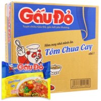 Thùng 30 gói mì Gấu đỏ tôm chua cay 65g