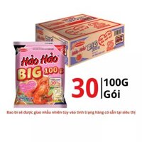 Thùng 30 gói mì Hảo Hảo big 100g tôm chua cay 100g