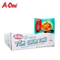 THÙNG 30 GÓI MÌ HƯƠNG VỊ TÔM CHUA THÁI THAILAND SOUR SHRIMP FLAVOR INSTANT NOODLES A-ONE