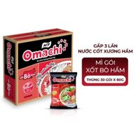 Thùng 30 gói mì khoai tây Omachi xốt bò hầm 80g/GÓI