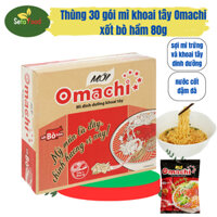 Thùng 30 gói mì khoai tây Omachi xốt bò hầm 80g