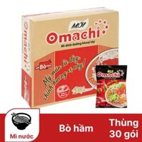 Thùng 30 gói mì khoai tây Omachi xốt bò hầm 80g