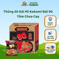 Thùng 30 Gói Mì Kokomi Đại 90 Tôm Chua Cay Gói 90g Sợi Mì Dẻo Dai - Date Mới