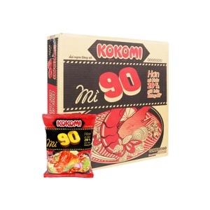 Thùng 30 gói mì Kokomi Đại vị tôm chua cay thường ngày 90g