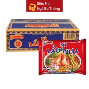 Thùng 30 gói mì Lẩu Thái tôm 80g