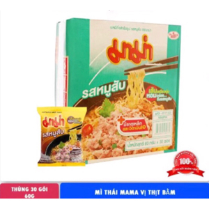 Thùng 30 gói mì Mama hương thịt heo bằm 60g