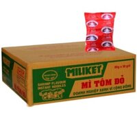Thùng 30 gói mì Miliket tôm đỏ ( 30 gói x80g)