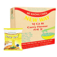 Thùng 30 gói - Mì New way Rong biển, Cà ri, Sốt cà, Đậu hà lan, Rau thập cẩm, Mì quảng chay