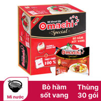 THÙNG 30  GÓI MÌ OMACHI BÒ HẦM SỐT VANG 92GR- 67909