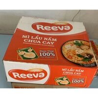 Thùng 30 gói mì Reeva lẩu nấm chua cay gói 85g