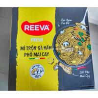 THÙNG 30 GÓI MÌ REEVA MÌ TRỘN GÀ NẤM PHÔ MAI CAY (65G x 30 GÓI)