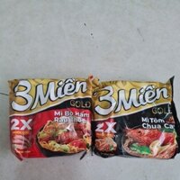 Thùng 30 gói mì tôm 3 miền Gold bò hầm rau thơm/ tôm chua cay gói 75g