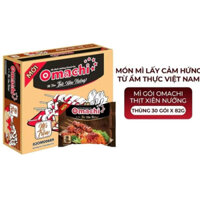 Thùng 30 Gói Mì Trộn Omachi Xốt Thịt Xiên Nướng 82g