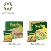 [Thùng 30 gói] MÌ TRỨNG VÀNG 2 VỊ: TÔM CHUA CAY VÀ LẨU CÁ CHUA CAY  - GÓI 75gr - GẤU ĐỎ