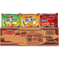 Thùng 30 Gói Mì Xào Hảo Hảo MIX 3 Vị Tôm xào chua ngọt/Tôm Hành/Hải Sản