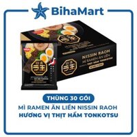 [THÙNG 30 GÓI] - NISSIN - Mì ăn liền Nissin Raoh Ramen vị Thịt hầm Tonkotsu, Mì Ramen Nissin thịt hầm Tonkotsu (90g/gói)