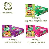 [THÙNG 30 GÓI] - NISSIN - Mì 365 có 3 vị: Xí Quách Thịt Bằm, Lẩu Thái Hải Sản, Súp Miso Rong Biển Nhật (64g-68g/gói)