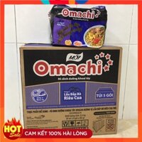 Thùng 30 gói Omachi đình dưỡng Lẩu bắp bò riêu cua