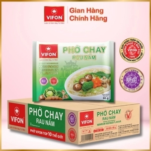 Thùng 30 gói phở chay rau nấm Vifon 65g