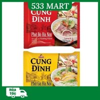 Thùng 30 gói Phở Cung Đình Hà Nội vị bò / gà chuẩn vị Hà Thành gói 73g
