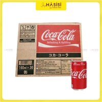 Thùng 30 Lon COCA COLA Tươi Nhí Hàng Nhật Original Taste (30 Lon x 160ml)