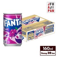 Thùng 30 lon Fanta Nho Có Ga Lon Nhí Nội Địa Nhật x 160mL