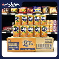 Thùng 30 lon nước ngọt giải khát có gas Fanta mini vị cam 160ml