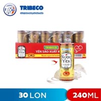THÙNG 30 LON NƯỚC YẾN NGÂN NHĨ BIRD’S NEST WHITE FUNGUS DRINK TRIBECO 240ML