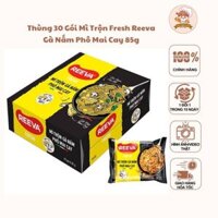 Thùng 30 mì trộn Fresh Reeva gà nấm phô mai cay 85gram