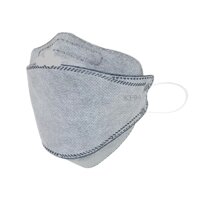 Thùng 300 chiếc khẩu trang 4 lớp KF94 VN NUMBER ONE kiểu dáng 5D ôm khít lọc 94 bụi mịn và vi khuẩn, bảo vệ sức khỏe - XÁM - 50 Cái