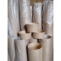 Thùng 300 tô giấy nâu 500ml 750ml 1000ml kèm nắp
