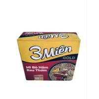 Thùng 30gói mì 3Miền GOLD 4vị(Bò Hầm(tặng 2gói mì xào),Chua cay(ko tặng),Chua cay Thái,3cấp độ) 75gr