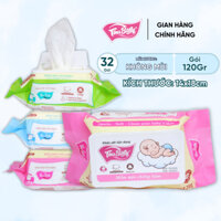 Thùng 32 Gói Khăn Ướt Em Bé Không Mùi TINA BABY 120Gram An Toàn Cho Da Nhạy Cảm