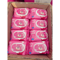 Thùng 32 gói KHĂN ƯỚT THIÊN PHÚC _ GẤU DÂU SIÊU HOT