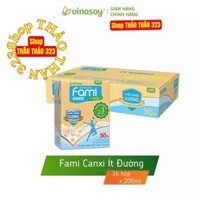 Thùng 36 Hộp Sữa Đậu Nành Fami Canxi Có Đường / Ít Đường (200ml/Hộp)