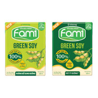 Thùng 36 hộp sữa đậu nành Fami Green Soy ít đường/ không đường 180ml