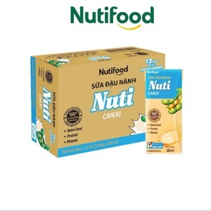 Thùng 36 hộp sữa đậu nành Nuti nguyên chất 200ml