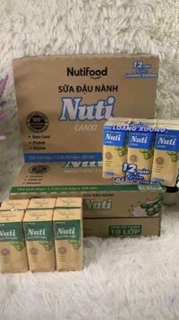 Thùng 36 Hộp Sữa đậu nành Nuti Canxi Hộp 200ml TU.NSDNX02AZ - Thương Hiệu NUTIFOOD - TACAPU