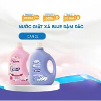Thùng 4 Can Nước Giặt BLUE 2L  Đậm Đặc Hương Thảo Mộc Và Nước Hoa - Công Nghệ Hàn Quốc - Đậm Đặc