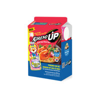 Thùng 4 lốc mì Koreno Up vị tôm chua cay 10 gói x 67g