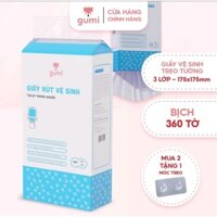 THÙNG 4 TÚI GIẤY VỆ SINH TREO TƯỜNG 360 TỜ GIẤY 3 LỚP TIỆN LỢI BỘT GỖ