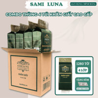 Thùng 4 túi khăn giấy lụa treo tường SAMI LUNA