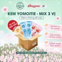 Thùng 40 cây kem sữa chua Hàn Quốc Binggrae Yomamte 70ml mix 3 vị 13 dâu, 13 đào, 14 sữa chua ABetterLife