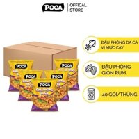 Thùng 40 gói Đậu Phộng Da Cá Poca Vị Mực Cay 68G/gói