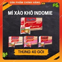 Thùng 40 Gói Mì Trộn Indomie Mix Đủ Vị: Đặc Biệt, Cay Nồng, Sườn Cay, Bò Cay, Gà Giòn Cay, Ớt Xanh