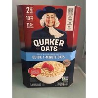 Thùng 4.52kg Yến Mạch Quick 1 Minute Quaker Oats Hạt Vỡ Nhập Khẩu Mỹ Yến Mạch Ăn Liền Mẫu Mới