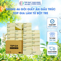 Thùng 46 Gói Giấy Ăn Gấu Trúc Top Gia Làm Từ Bột Tre, Không Chất Tẩy Trắng An Toàn Cho Mọi Làn Da