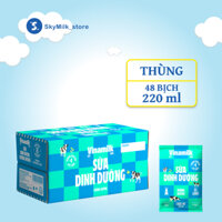 Thùng 48 bịch 220ml Sữa dinh dưỡng Vinamilk Không đường