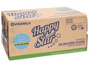 Thùng 48 bịch sữa dinh dưỡng có đường Vinamilk Happy Star 220ml